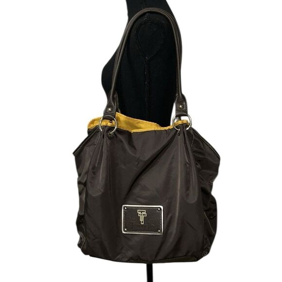 Tignanello Brown Nylon Shoulder Bag - Picture 1 of 12